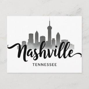 Minimalistische Nashville Skyline, Stadt in Tennes Postkarte