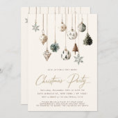Minimalistische Natur Einfaches Rustikales Weihnac Einladung (Vorne/Hinten)