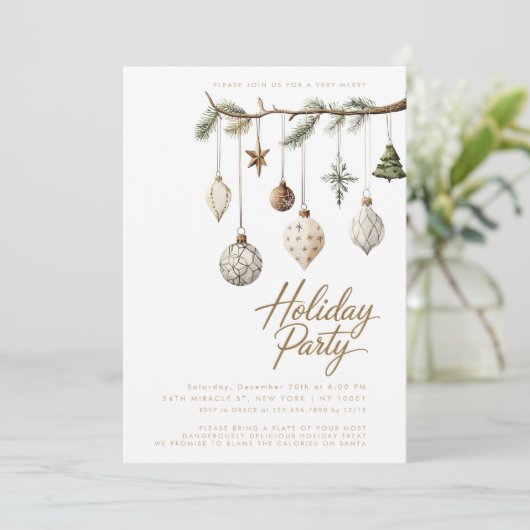 Minimalistische Natur Rustikale Einfache Feier Einladung (Stehend Vorderseite)