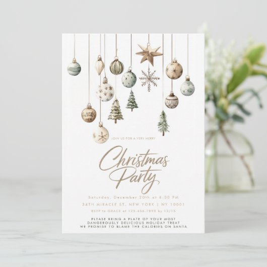 Minimalistische Natur Rustikales Party Einladung (Stehend Vorderseite)