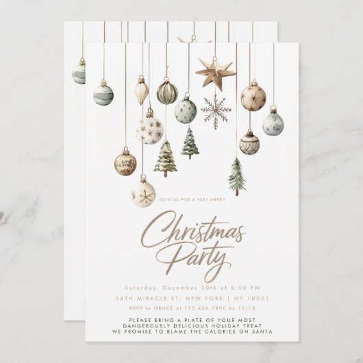 Minimalistische Natur Rustikales Party Einladung (Vorne/Hinten)