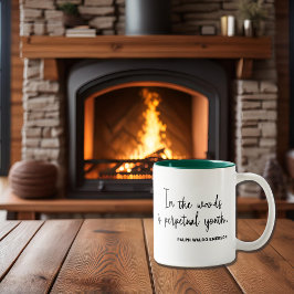 Minimalistische Naturequotierungstyp Zweifarbige Tasse