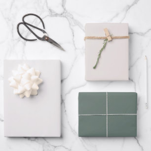 Minimalistische natürliche Tieftönung Geschenkpapier Set