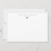Minimalistische Nautic Swordfish Custom Note Card Mitteilungskarte (Vorderseite)