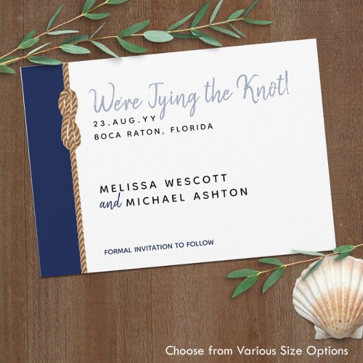 ⚓ Minimalistische Nautik, den Knoten Save the Date