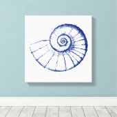Minimalistische Nautilus-See-Muschel Leinwanddruck (Insitu (Holzboden))