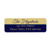 Minimalistische Navy Blue and Gold Class Adresse (Vorne)