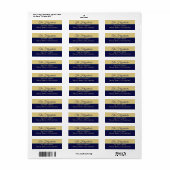 Minimalistische Navy Blue and Gold Class Adresse (Vorne)
