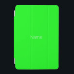 Minimalistische Neongrün-individuelle Name-Monogra iPad Mini Hülle<br><div class="desc">Eleganter minimalistischer moderner neongrüner individuelle Name Monogram iPad mini Cover</div>