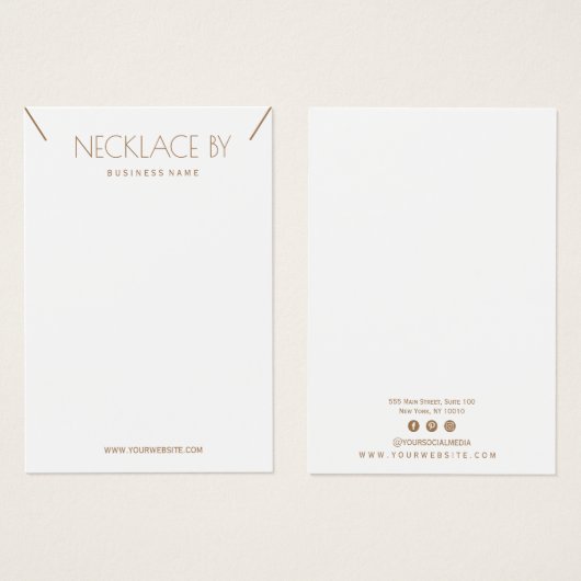 Minimalistische Netzwerkkarte (Vorne & Hinten)