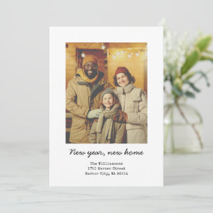 Minimalistische Neujahrs-Adresse Umzug Neue Heimat Feiertagskarte