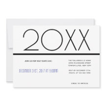 Minimalistische Neujahrsfeier| Einladung