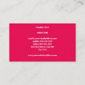 Minimalistische neunfarbige und weiße Visitenkarte (Rückseite)