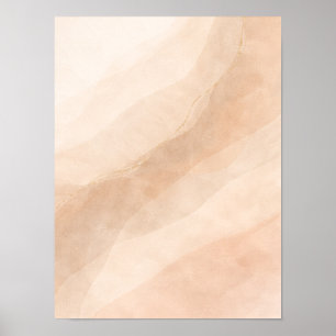 Minimalistische neutrale abstrakte Wandkunst – Bei Poster