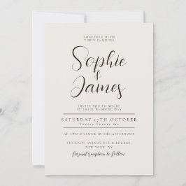 Minimalistische neutrale Einladung