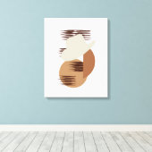 Minimalistische neutrale Farbige Cowboy-Hat-Leinwa Leinwanddruck (Insitu (Holzboden))