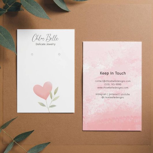 Minimalistische neutrale Foliage Herzklassenkarte