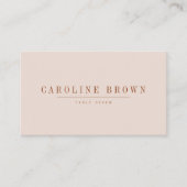 Minimalistische neutrale Hochzeitsempfang-Platzkar Platzkarte (Vorderseite)