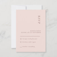 Minimalistische neutrale Rose-Hochzeitkarte