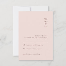 Minimalistische neutrale Rose-Hochzeitkarte Einladung