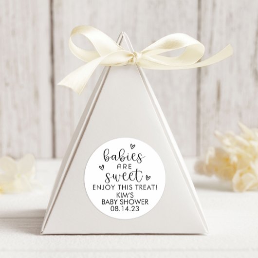 Minimalistische neutrale Säuglinge sind süß Runder Aufkleber