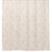 Minimalistische Neutrale Wildblume Duschvorhang (Vorderseite)