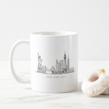 Minimalistische New Yorker Stadt-Skyline-Linienkun