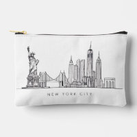 Minimalistische New Yorker Stadt-Skyline-Linienkun