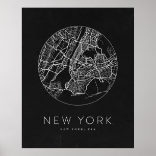 Minimalistische New Yorker Stadtdekorationskarte Poster