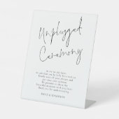 Minimalistische, nicht eingesteckte Zeremonie Sockelschild (Vorderseite)