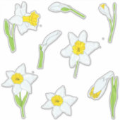 Minimalistische Niedliche Aquarellfarben Aufkleber (Vorderseite)