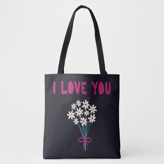 Minimalistische Niedliche Blume I Liebe Mama  Mütt Tasche