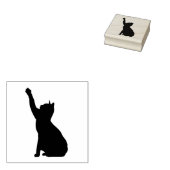 Minimalistische Niedliche Cat Reaching Art Briefma Gummistempel (Stempel)