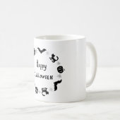 Minimalistische Niedliche Happy Halloween Kaffee T Kaffeetasse (VorderseiteRechts)