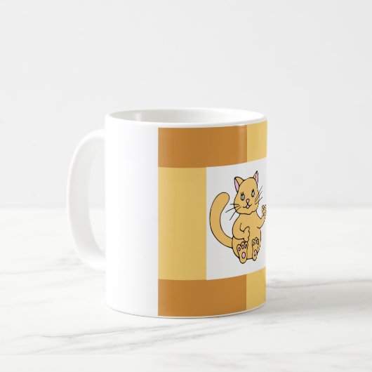 Minimalistische Niedliche I Liebe Ingwer Katzenjac Kaffeetasse (Vorderseite Links)