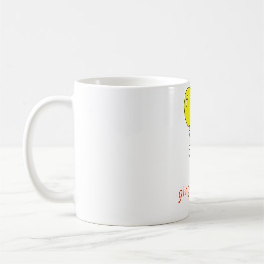 Minimalistische Niedliche I Liebe Ingwer Katzenjac Kaffeetasse (Links)
