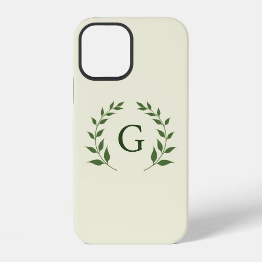 Minimalistische Niedliche Olive Branch-Themed Typo iPhone Hülle (Rückseite)