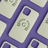 Minimalistische Niedliche Olive Branch-Themed Typo iPhone Hülle