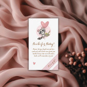 Minimalistische Niedliche Raccoon Baby Showbücher  Begleitkarte