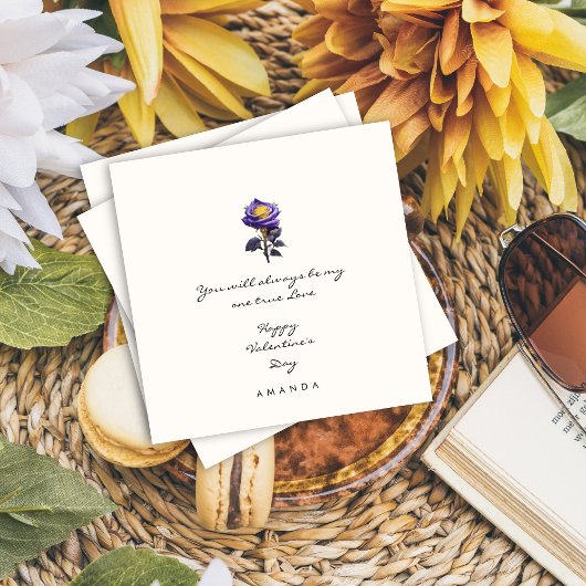 Minimalistische Niedliche Rose Boyfriend Valentine Einladung