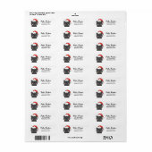 Minimalistische Niedliche Santa Cat Weihnachten Rü (Vorne)