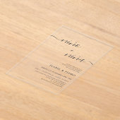 Minimalistische Nino o Nina Acryleinladungen (Ablage )