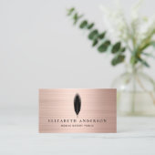 Minimalistische Notar-Rose Gold-Brushed-Metal Visitenkarte (Stehend Vorderseite)