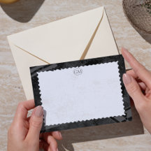 Minimalistische Notizkarte mit schwarzer und weiße
