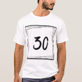 Minimalistische Nummer 30 T-Shirt (Vorderseite)
