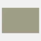 Minimalistische, ofengrüne Hochzeit Geschenkpapier Set (Vorderseite)