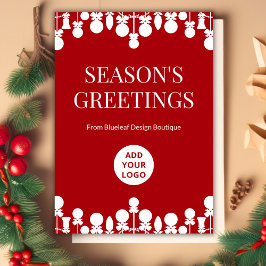 Minimalistische Office-Urlaubskarte | Personalisie Feiertagskarte