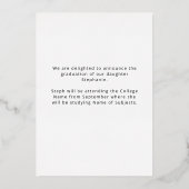 Minimalistische offizielle Bekanntgabe 2025 Real G Folieneinladung (Rückseite)