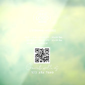 Minimalistische Öffnungszeiten des Logos: Geschäft Fensteraufkleber (Blatt 3)