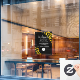 Minimalistische Öffnungszeiten Fensteraufkleber